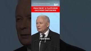 Kaczyński żartobliwie nt prawyborów w PO [upl. by Lokkin]