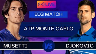 ATP LIVE NOVAK DJOKOVIC VS LORENZO MUSETTI ATP MONTE CARLO OPEN 2024 TENNIS PREVIEW STREAM [upl. by Aikal]