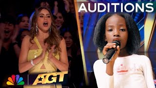 The little kid Neilla brings an emotional as she sang HALLELUJAH by Alexander on AGT 2024 Auditions [upl. by Saduj]