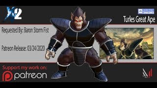 Dragon Ball Xenoverse 2  Turles Great Ape Showcase MOD [upl. by Keyes]