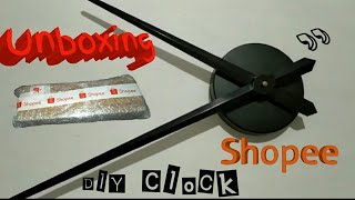 Jam dinding Super Gede  DIY clock shopee unboxing [upl. by Annej]