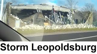 Kazerne ingestort in Leopoldsburg door zware storm  Barracks collapsed in Belgium by storm 180118 [upl. by Tirreg]