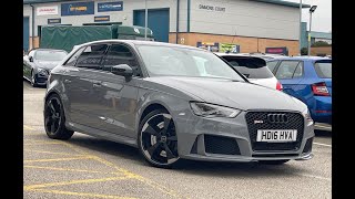 Used Audi RS3 25 TFSI Sportback S Tronic quattro I Motor Match Stafford [upl. by Drawe]