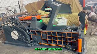 Metal scrap baler machine for UK customer  How to operate a baler machine metalbaler [upl. by Jena]