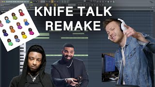 KNIFE TALK  Drake amp 21 Savage BEAT REMAKE  FL Studio Tutorial [upl. by Nivlam]