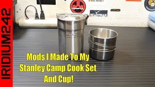 Modifications to my Stanley Camp Cook Set And Cup [upl. by Nelg]