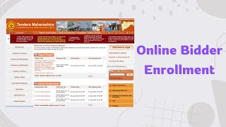 Online Bidder Enrollment l e procurement portal registration l Tender Registration l Mahatender [upl. by Enaerb]