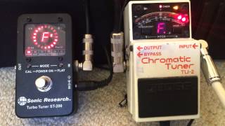 Tuner Comparison Boss TU2 vs Sonic Research Turbo Tuner St200 [upl. by Airitak494]