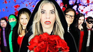 Giant VAMPIRE Ceremony at Hacker Mansion  Spending 24 Hours Facing Biggest Fears Vs Rebecca Zamolo [upl. by Frayda]