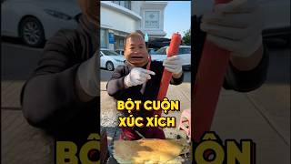 THỬ THÁCH ĂN BỘT CUỘN VỚI CÂY XÚC XÍCH “BỰ CHÀ BỨ” food [upl. by Crosby]