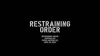 RESTRAINING ORDER  Live in Manila  April 30 2024 [upl. by Nalak688]