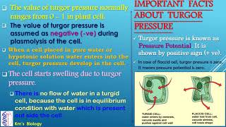 Effective role of Turgor Pressure and Wall Pressure in Plant [upl. by Sarge695]