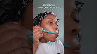 DERMAPLANING AT HOME  SELF CARE ROUTINE 100SHORTS2024 selflove shorts skincareroutine [upl. by Naehs]