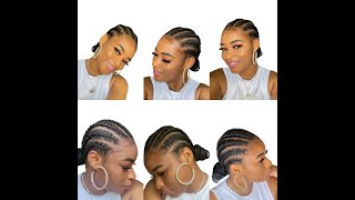 How to braid feedin cornrows on yourself super beginner friendly [upl. by Sirromal614]