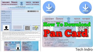 How to Download Your PAN Card Easily  Tech Indro [upl. by Ekez774]