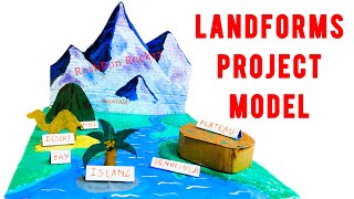 Landforms project Model 3D  Indian Landforms project  Landform of Earth Ecofriendly Easy Cardboard [upl. by Rehpetsirhc]