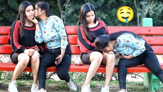 Lesbian Prank With Real Kissing On Stranger  Official Sejal [upl. by Enelyar584]