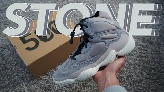 BEST ONE YET Yeezy 500 High Mist Stone [upl. by Towroy]