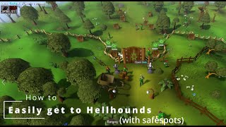 How To Get To Hellhounds with safe spots OSRS [upl. by Vilberg179]