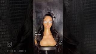 RETOUCHED By TheeBleuPrint Hair Weave Wig Sidepart Curls Beauty Hairtok Hairtutorial [upl. by Itch521]