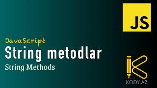 Javascript String metodlar  String Methods  kodyaz [upl. by Tiana]