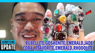 GEMSTONES UPDATE 23082023  JADEITE JADE GIOK RUBY BURMA RUBELLITE GOSHENITE EMERALD HESSONITE CORAL [upl. by Nahtanhoj]