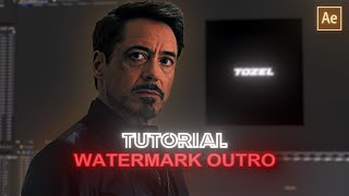 Outro Watermark Tutorial  After Effects [upl. by Cnahc52]