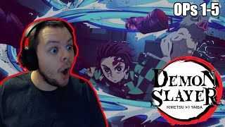 REACTING TO ALL DEMON SLAYER OPENINGS 15 FOR THE FIRST TIME [upl. by Beitz]