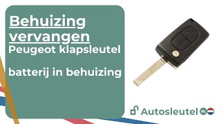 Peugeot Klapsleutel vervangen  Batterij in behuizing [upl. by Oinotna]