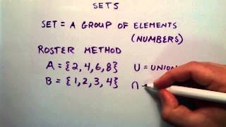 An Introduction to Sets Unions and Intersections  Intermediate Algebra  Lesson 26 [upl. by Ahsinyd]