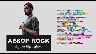 Aesop Rock  Daylight  Verse 1  Lyrics Rhymes Highlighted 067 [upl. by Arahsal]