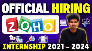 Zoho Internship hiring for 2021 to 2024  Research and Development  ZOHO Internship 2024 [upl. by Jemima799]