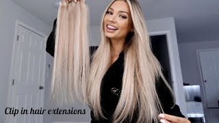 Clip In Hair Extensions Tutorial  BellaMi [upl. by Yrallam]