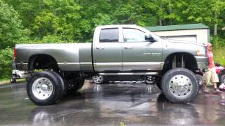 Lifted Dodge 5500 With 245 Semi Wheels [upl. by Mialliw]