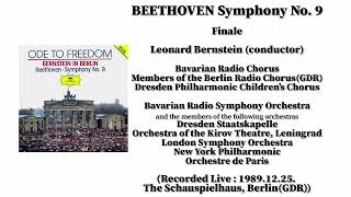 BEETHOVEN Symphony No 9  finale Bernstein1989 Live [upl. by Htomit]