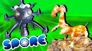 ALIEN ABDUCTIONS and EPIC ENEMIES  Spore Gameplay [upl. by Harned]