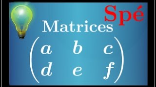 Matrice  introduction  définition  spé maths  Terminale S et ES [upl. by Sesilu]