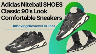 Adidas Niteball on Feet Review  GY8566 Carbon Core Black amp Ecru [upl. by Nikral]