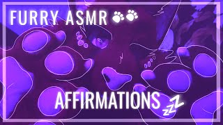 FURRY ASMR cozy n positive affirmations 💜🌙 layered tingly triggers 🌠 [upl. by Sherrie]