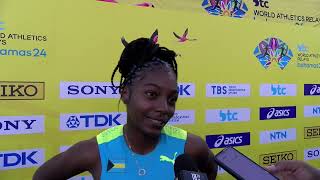 BTC World Relays Bahamas 2024  Bahamas 4x400 Mix Relay Team Interviews [upl. by Cirdec]