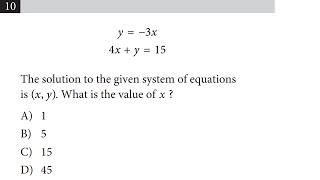 10 y3x 4xy15 The solution to the given system of equations is xy What is the value of x [upl. by Nevada]