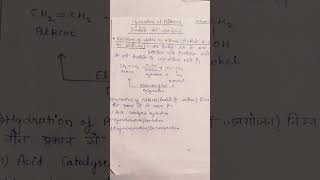 Hydration of alkenes  Acid catalysed hydration bsc 5th semester 👍😊 [upl. by Audre]