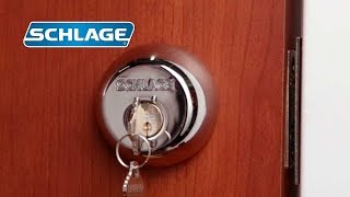 Schlage  Instalación Cerrojo de Seguridad [upl. by Ariahaj585]