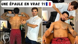 UNE ÉPAULE EN PLS 😨  CONSULTATION CHIROPRAXIE avec cervantescoaching ASMR FR [upl. by Notlrahc]