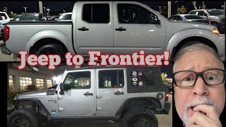 Jeep Wrangler to Nissan Frontier nissanfrontier jeepwrangler truck review automobile [upl. by Bixby]