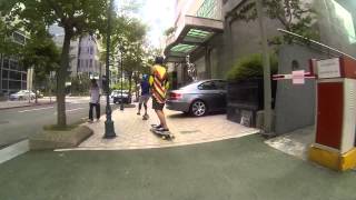 長板街滑Longboarding street Neihu Taipei [upl. by Arreic410]