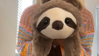 Weighted Sloth Plush Stuffed Animals Microwavable Stuffed Animal Heating Pads Review [upl. by Stanwood]