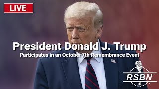 LIVE REPLAY President Trump Participates in an October 7th Remembrance Event  10724 [upl. by Ydnirb695]