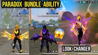 Paradox Bundle  Ability Test amp Look Changer  Free Fire Legendary Paradox Event  New Evo Bundle [upl. by Tresa]