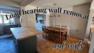 Load bearing wall removal  how much did it cost [upl. by Erodisi]